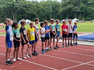 Wicher klaar voor de start van de 1000m